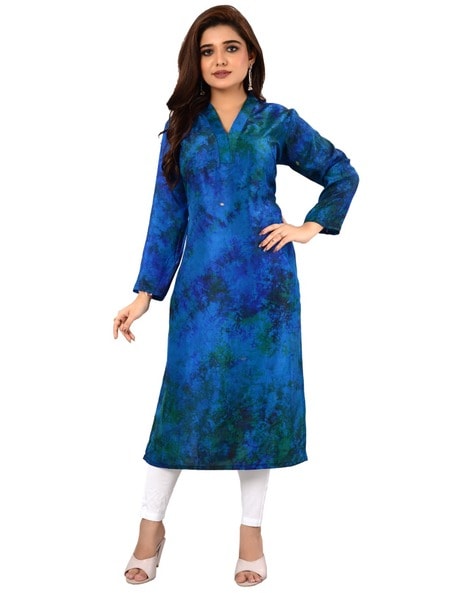 Royal Blue Ladies Woolen Kurti - Manufacturer Exporter Supplier from Delhi  India