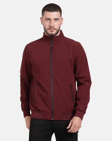 Buy Wine Jackets & Coats for Men by T-Base Online | Ajio.com