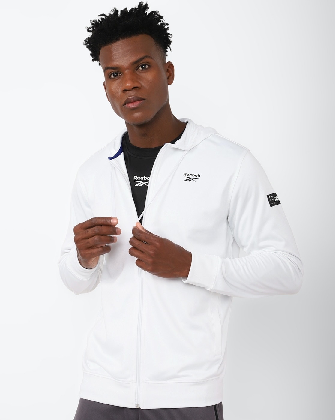 Reebok jacket hot sale white