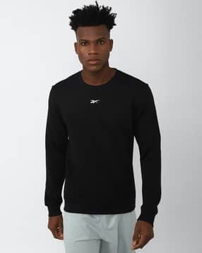 reebok Men Regular Fit Crew-Neck Sweatshirt with Logo Print-picture-12