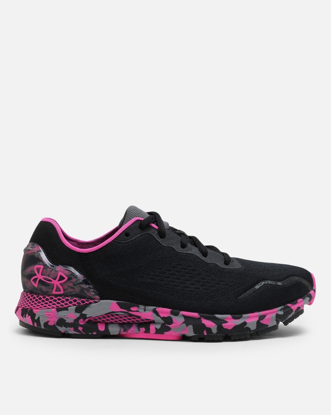 Black and pink 2024 under armour shoes