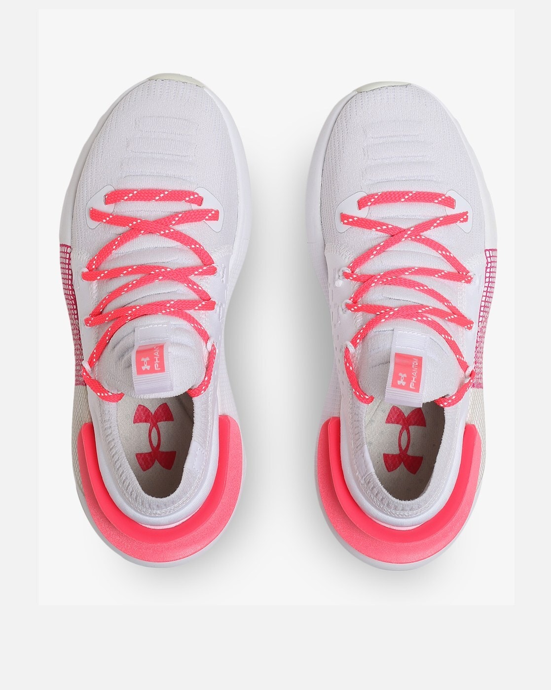 Grey and pink outlet under armour shoes