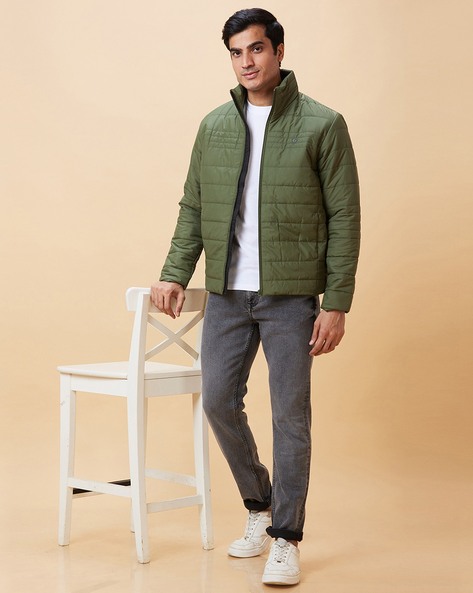 Mens olive hotsell puffer jacket