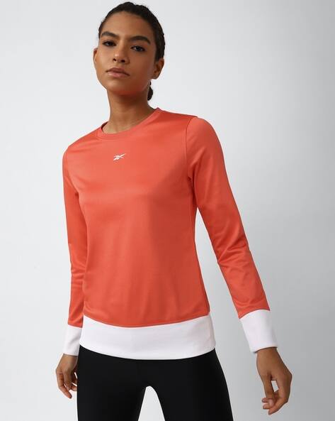 Reebok Women Logo Print Regular Fit Sweatshirt