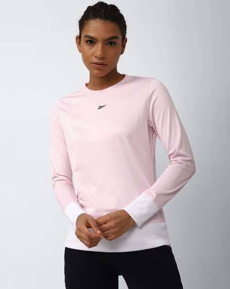 Reebok Women Logo Print Crew-Neck T-Shirt