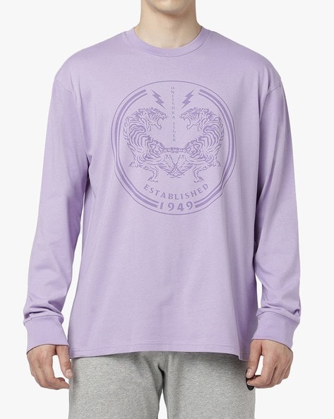 Buy Onitsuka Tiger Long Sleeve Graphic Cotton Regular T Shirt