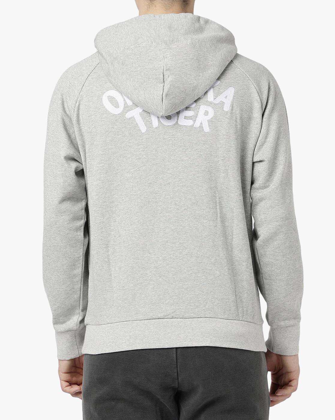 Buy Onitsuka Tiger Regular Fit Sweat Hoodie | Grey Color Men