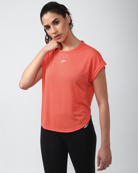 reebok shirts womens orange