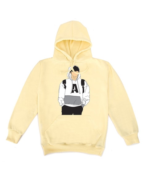 Boys Graphic Print Regular Fit Hoodie