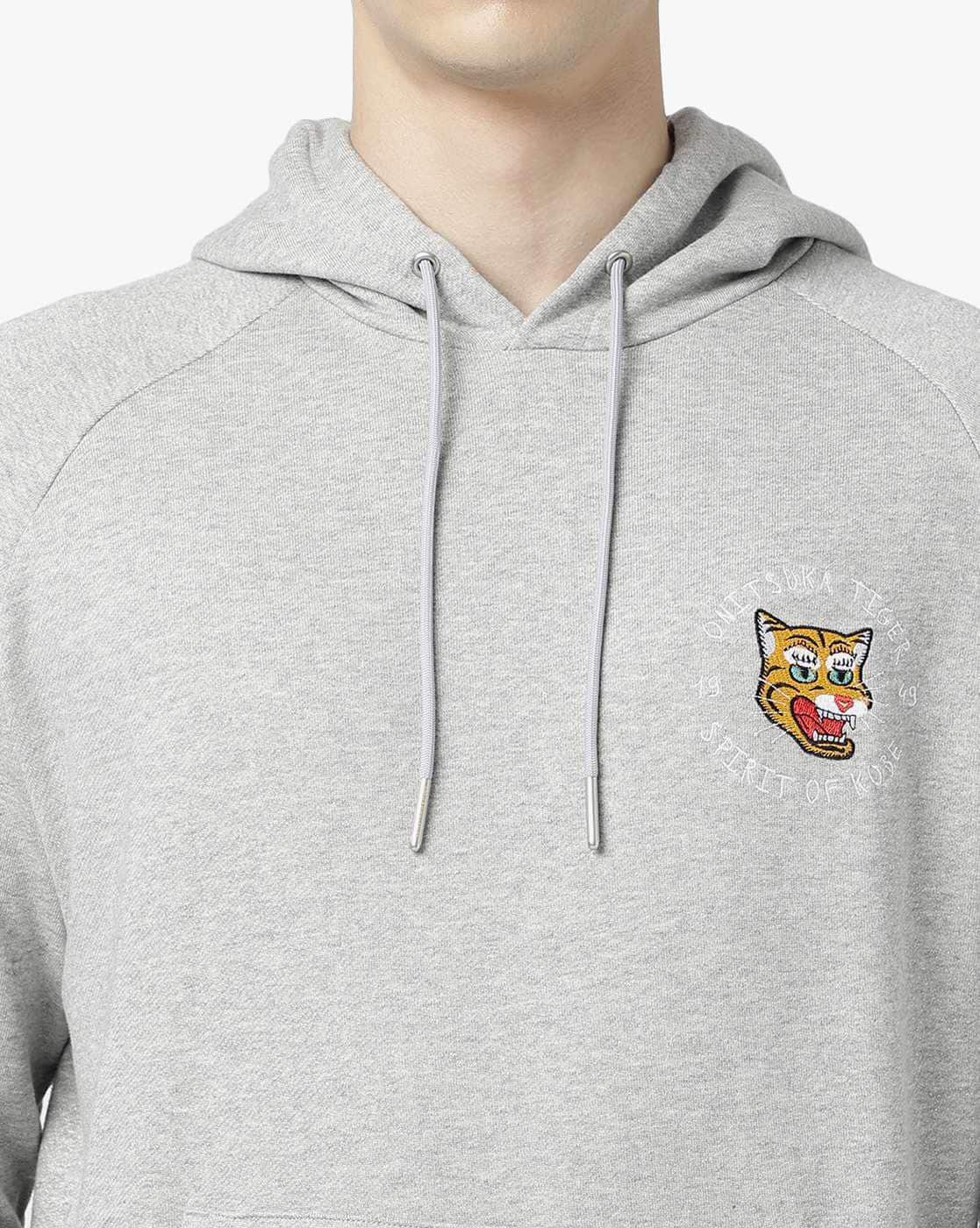 Buy Onitsuka Tiger Regular Fit Sweat Hoodie | Grey Color Men