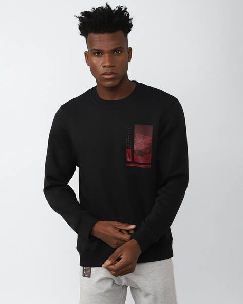 Reebok Men Graphic Print Regular Fit Crew-Neck Sweatshirt