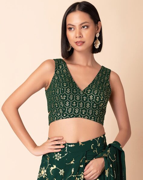 Buy Green Blouses for Women by VINAYAK INTERNATIONAL Online