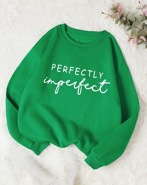 Women Typographic Print Regular Fit Sweatshirt