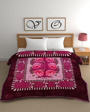 cg homes 400 TC Floral Printed Double Mink Blanket-picture-17