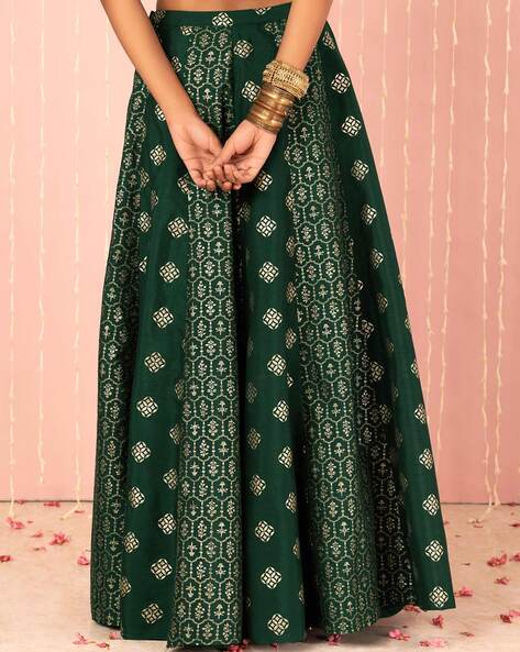 Buy Green Skirts & Ghagras for Women by NEUDIS Online | Ajio.com