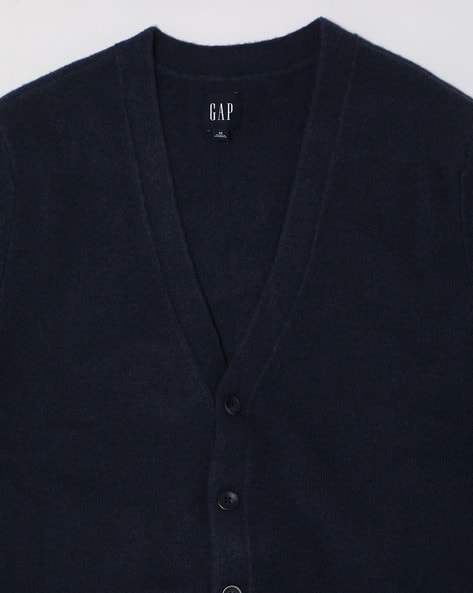 NWT J. Crew Men's Navy store Blue Knitted Button front Long Sleeve Cardigan Size L