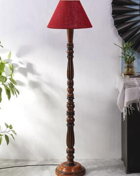 devansh Jute Conical Wooden Floor Lamp-picture-19