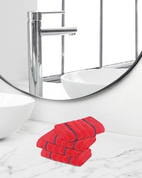 himeya Set of 4 550 GSM Cotton Terry Face Towels 12" x 12"-picture-15