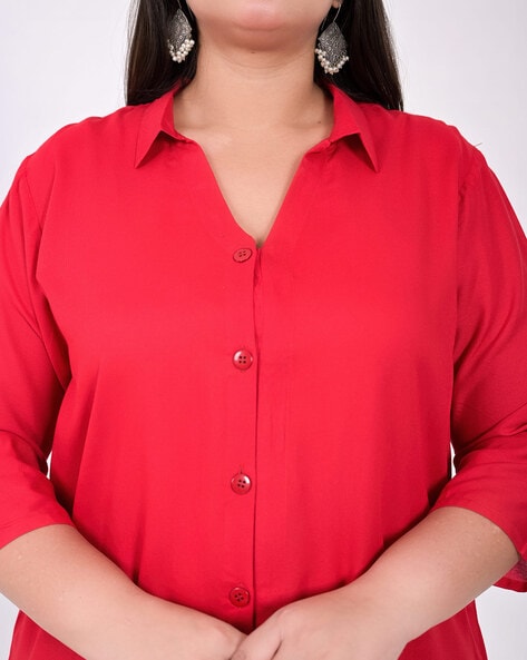 Buy Red Shirts, Tops & Tunic for Women by JASHUDI Online