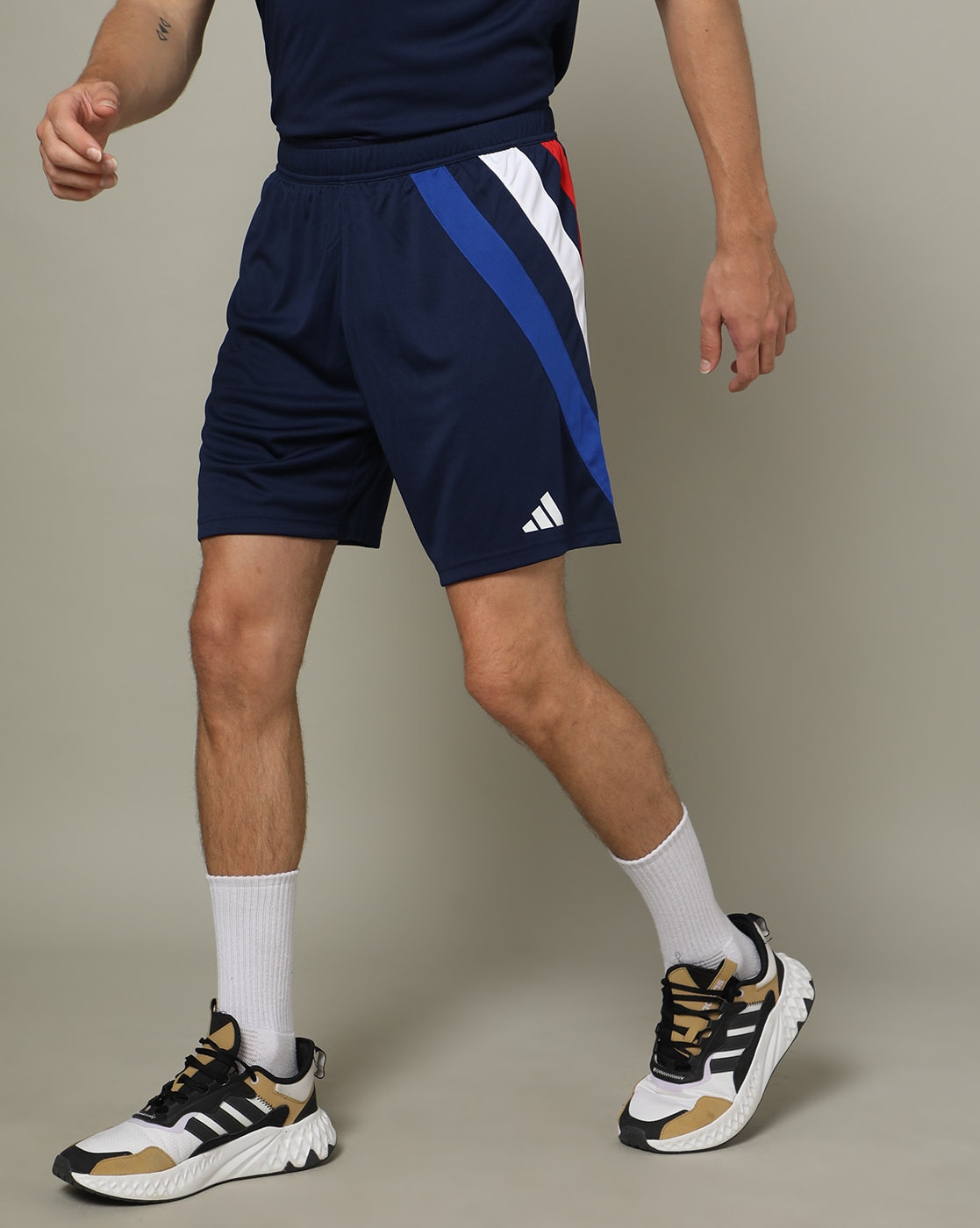 Adidas Men Regular Fit Football Shorts For Men (Navy, S)
