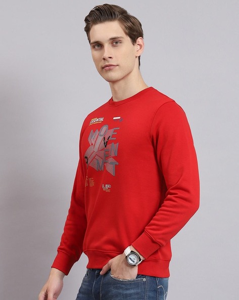 Buy Red Sweatshirt & Hoodies for Men by MONTE CARLO Online