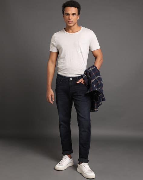SPYKAR Men Skinny Fit Mid-Wash Jeans