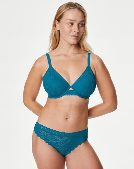 Marks & Spencer Pack of 3 Flexifit Lace Brazilian Knickers