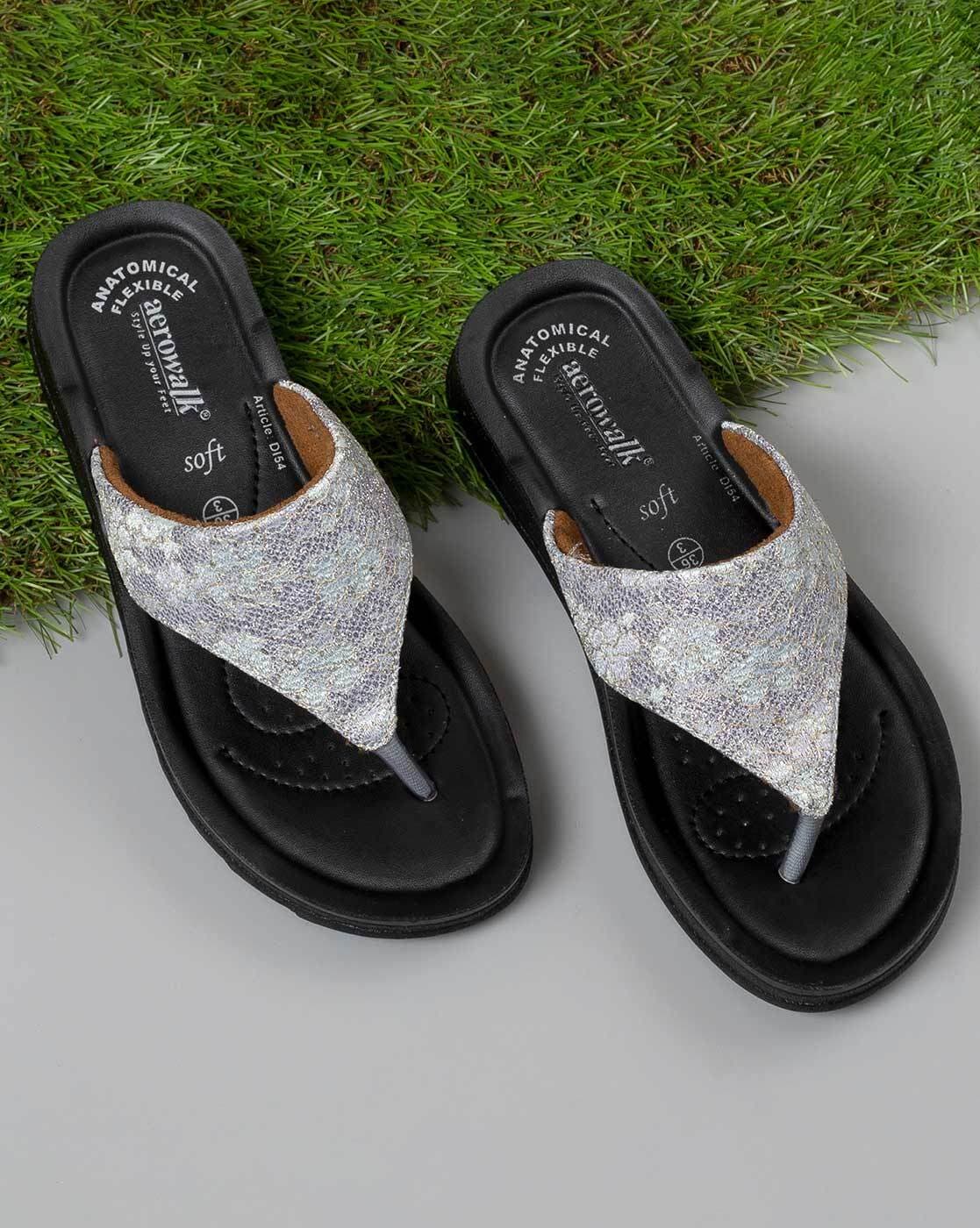 Buy Grey Flip Flop Slippers for Women by AEROWALK Online Ajio