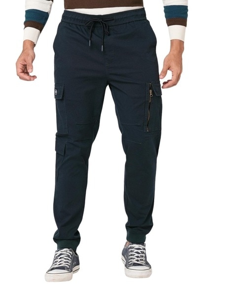 Buy Navy Trousers & Pants for Men by BLUE BUDDHA Online | Ajio.com