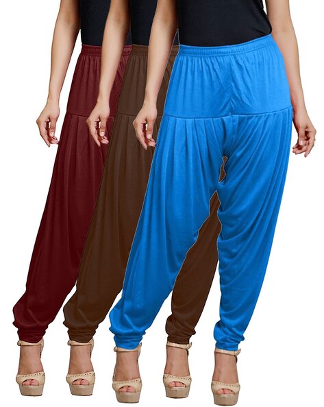 Pack of 3 Women Patiala Pants Price in India