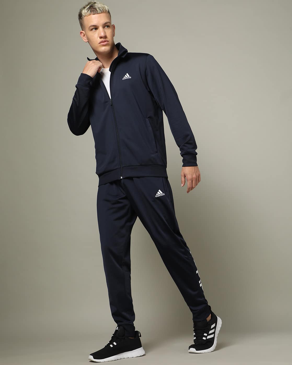navy blue adidas jumpsuit