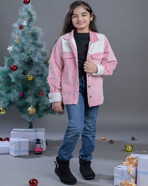 Girls pink sales peacoat