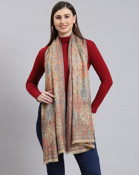 Women Geometric Print Stole with Rectangular Shape Price in India