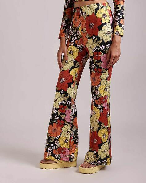 FLARE PRINTED TROUSERS - Multicoloured