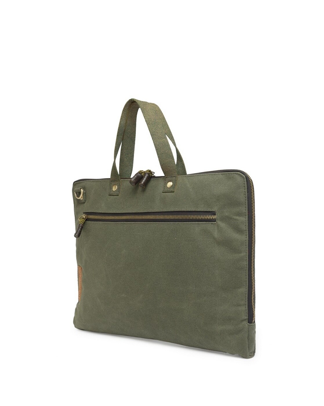 Green canvas outlet laptop bag