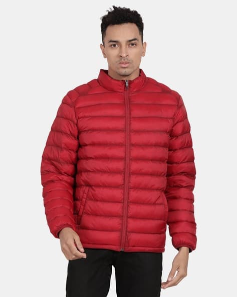 Men Zip-Front Regular Fit Puffer Jacket