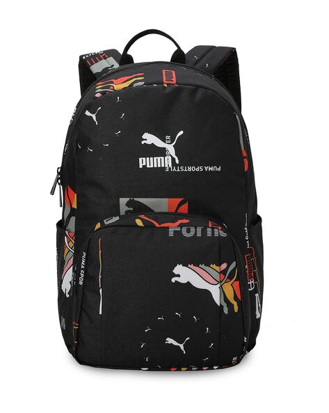 Brand Print Laptop Backpack