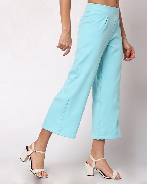 Buy Blue Trousers & Pants for Women by Ennoble Online | Ajio.com