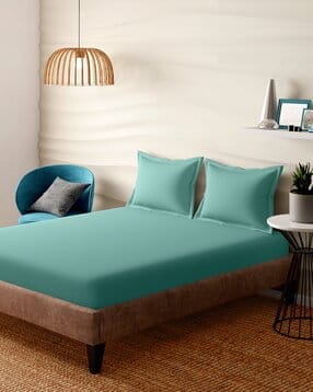 Shades 152 TC Cotton Bedsheet with Pillow Cover