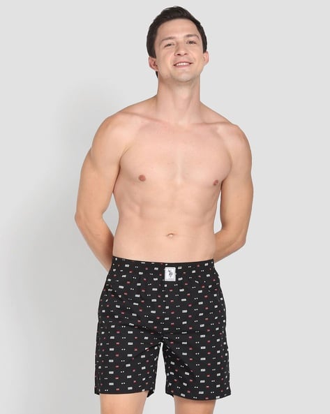 Men Brand Print Boxers