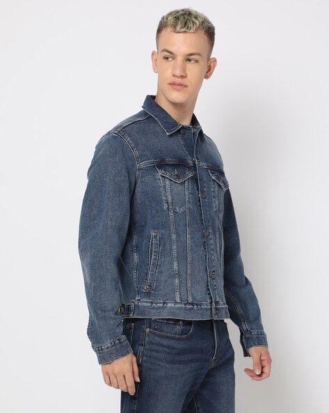 Denim Flannel Lined Vintage Trucker Jacket – JACHS NY