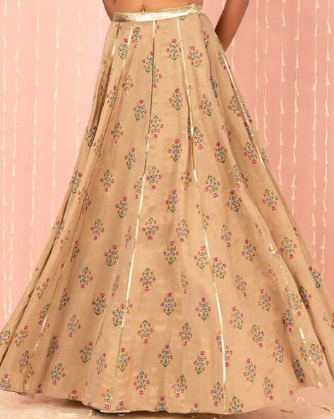 Buy Green Satin Asymmetric One Shoulder Lehenga Set For Women by Pooja  Peshoria Online at Aza Fashions.