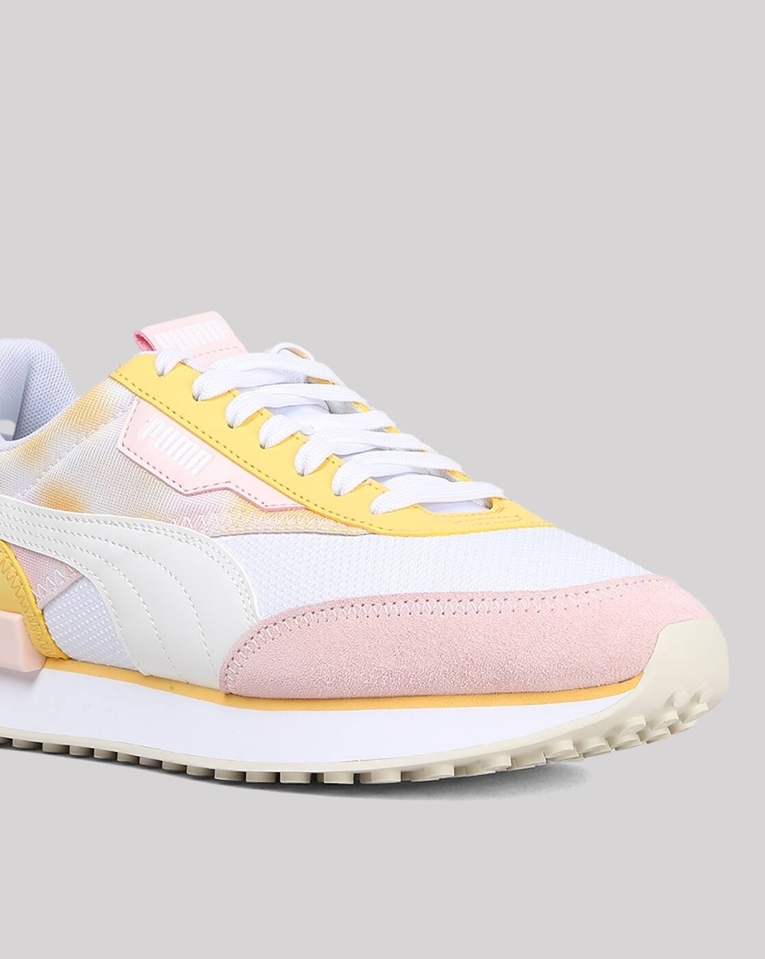 Buy Puma Women Future Rider BD Lace-Up Sneakers White Color