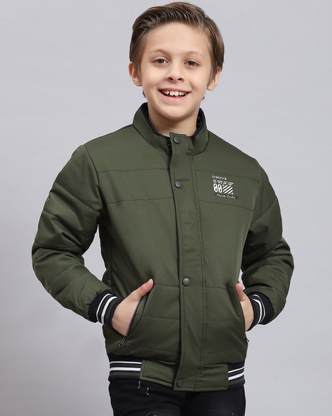 Buy Boys Yellow Solid Stand Collar Full Sleeve Boys Jacket Online in India  - Monte Carlo