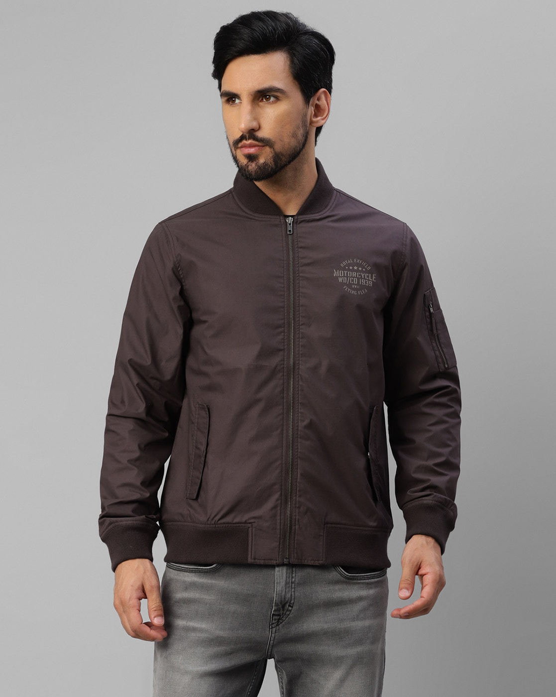 Buy online Boys Mock Collar Solid Bomber Jacket from Jackets for Men by  Crimsoune Club for ₹2199 at 60% off | 2024 Limeroad.com
