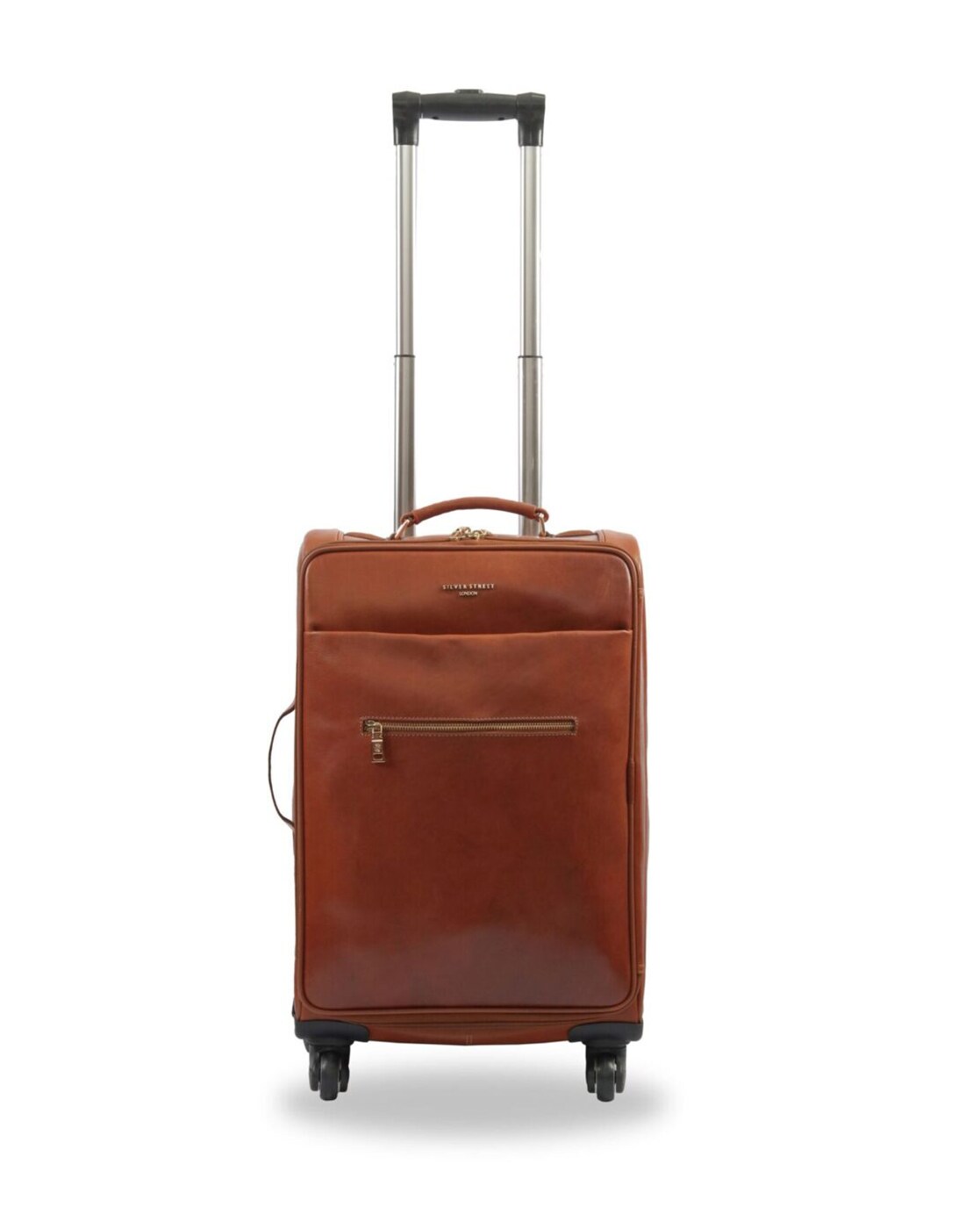 Buy MBOSS Brown Faux Leather 4 Wheels Overnighter Laptop Trolley Travel Bag�  | Shoppers Stop