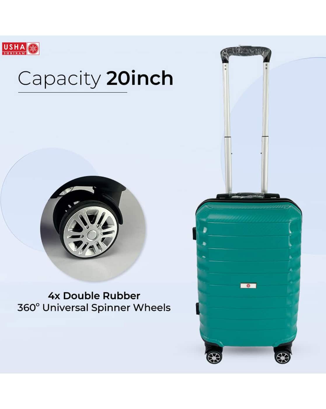 Buy Green Luggage Trolley Bags for Men by Usha Shriram Online