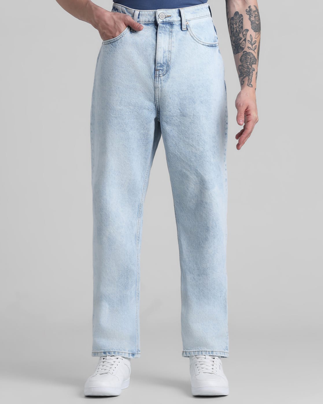 ◆GLOWNY◆ INDIO LOOSE FIT JEANS BLUE GY25HSDN203 INDIO LOOSE FIT JEANS (BLUE) - GLOWNY