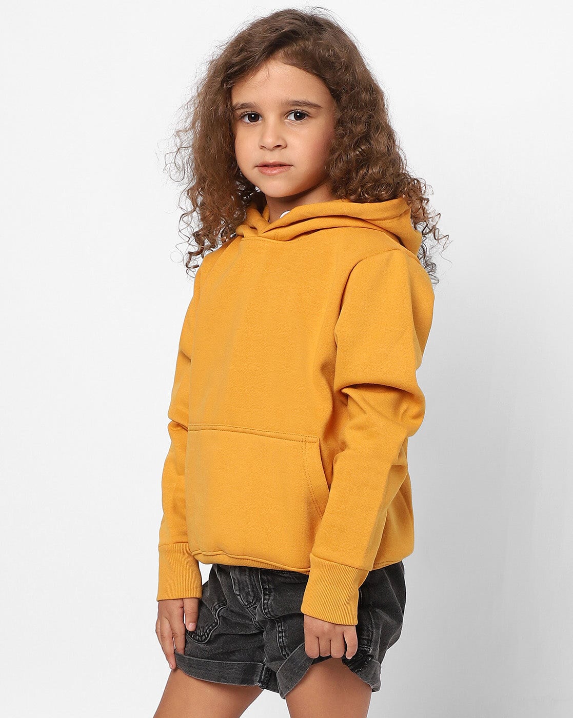 Girls clearance mustard hoodie