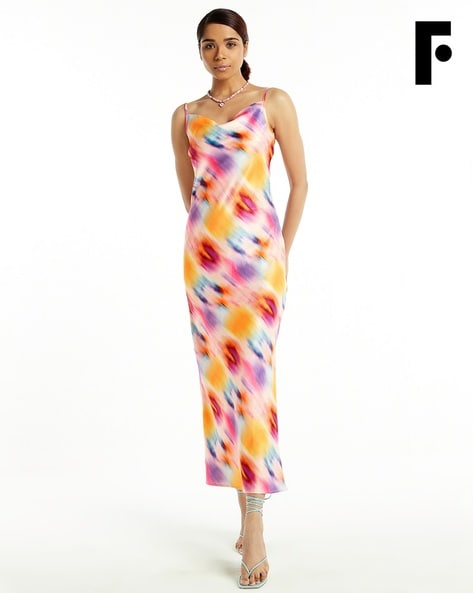 Cowl Neck Colouring Shift Dress Cowl Neck Colouring Shift Dress